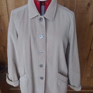 J. Jill cream Corduroy walking jacket